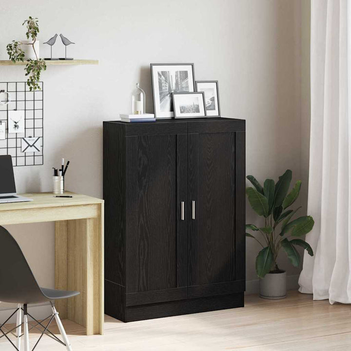 Bogskab Sort eg 82.5 x 30.5 x 115 cm Konstrueret træ