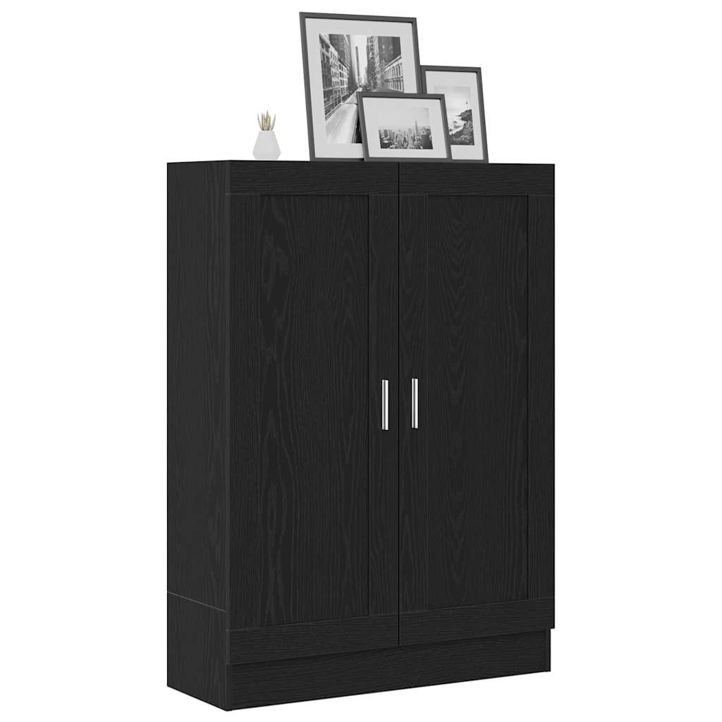 Bogskab Sort eg 82.5 x 30.5 x 115 cm Konstrueret træ