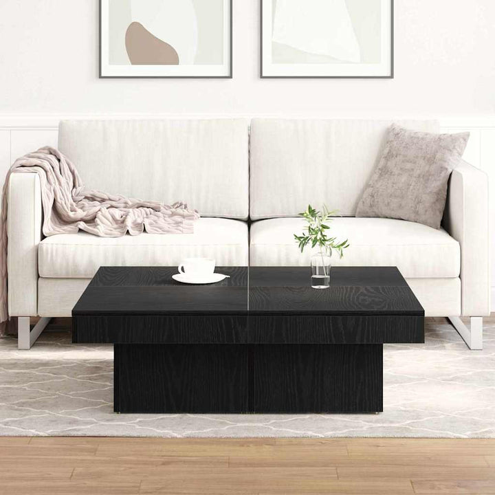 Sofabord Sort eg 90 x 90 x 28 cm Konstrueret træ