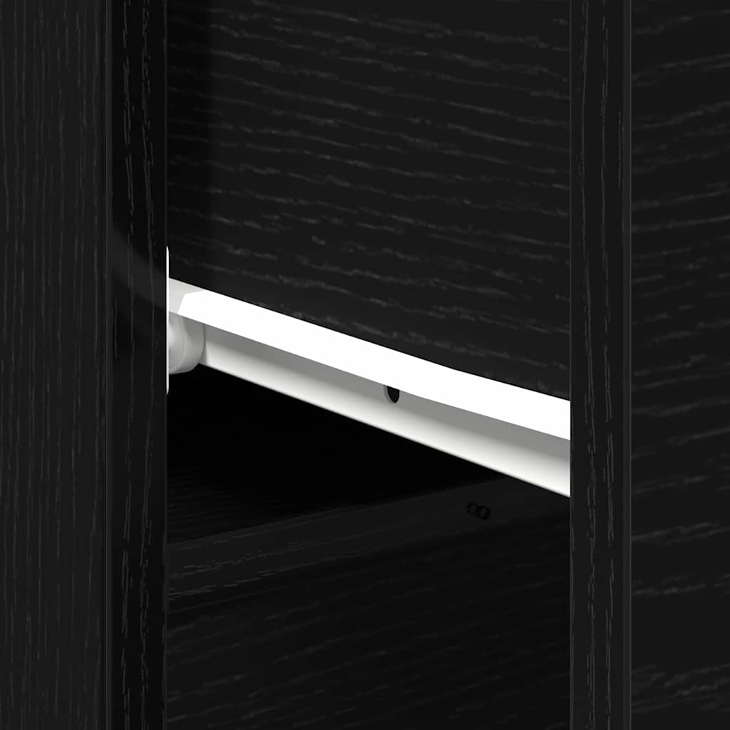 Sideboards 2 pcs Sort eg 30 x 30 x 70 cm Konstrueret træ