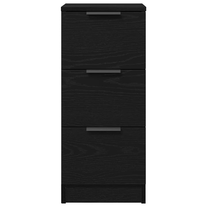 Sideboards 2 pcs Sort eg 30 x 30 x 70 cm Konstrueret træ