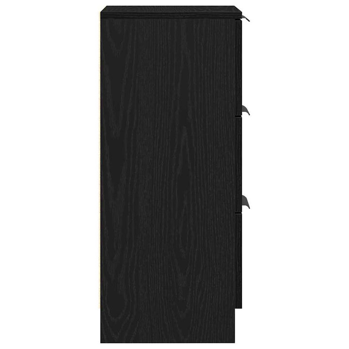 Sideboards 2 pcs Sort eg 30 x 30 x 70 cm Konstrueret træ