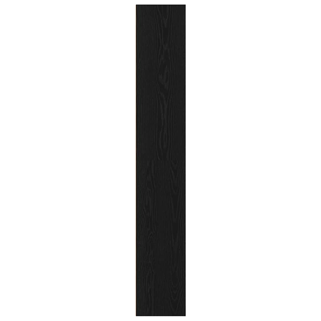 bogreol 80x30x189 cm konstrueret træ sort egetræ