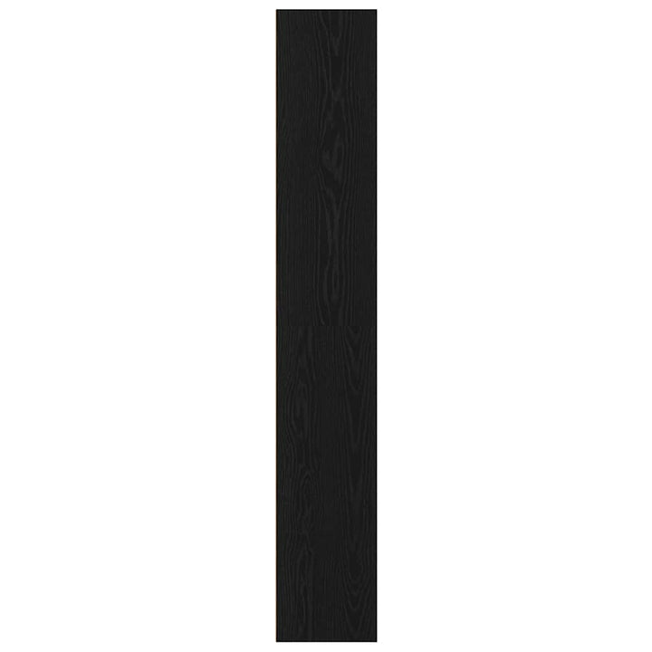 bogreol 80x30x189 cm konstrueret træ sort egetræ
