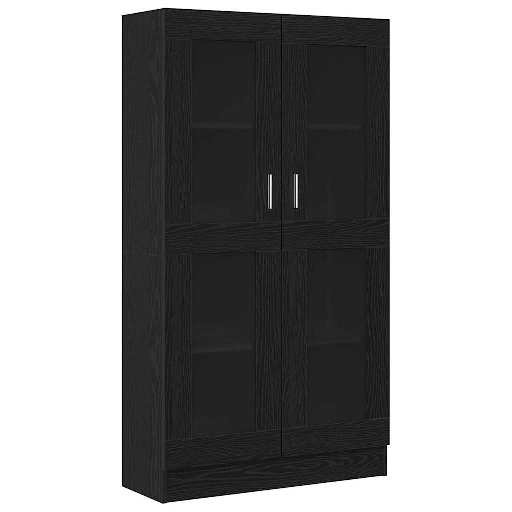 Bogskab Sort eg 82.5 x 30.5 x 150 cm Konstrueret træ