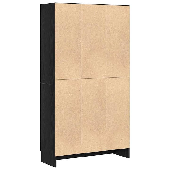 Bogskab Sort eg 82.5 x 30.5 x 150 cm Konstrueret træ
