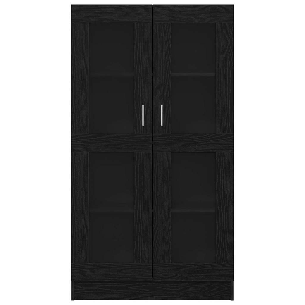 Bogskab Sort eg 82.5 x 30.5 x 150 cm Konstrueret træ