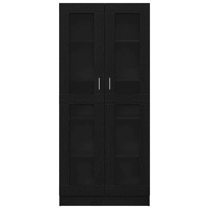 Bogskab Sort eg 82.5 x 30.5 x 185 cm Konstrueret træ