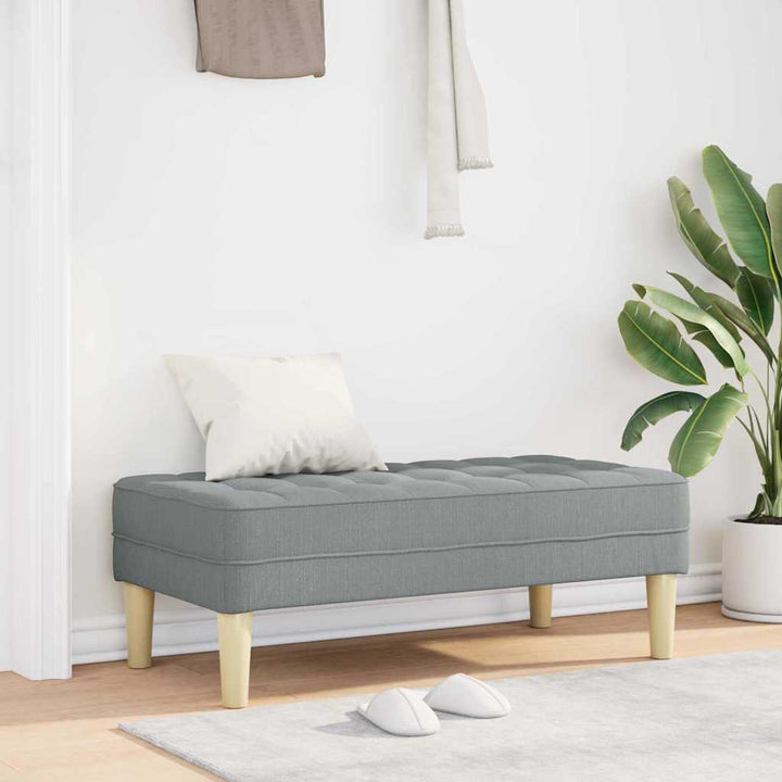 bænk Lysegrå 113 x 57 x 39 cm Stof