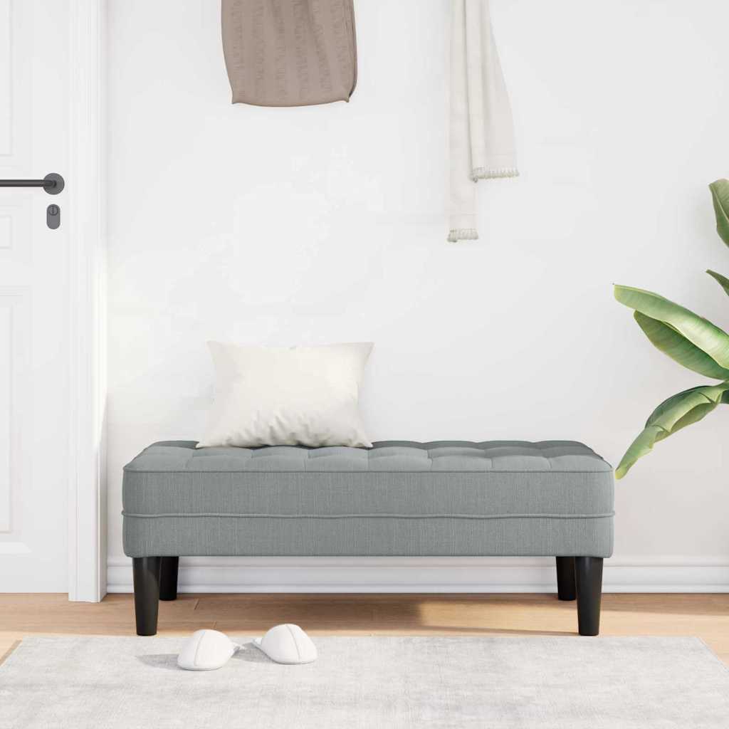 bænk Lysegrå 113 x 57 x 39 cm Stof