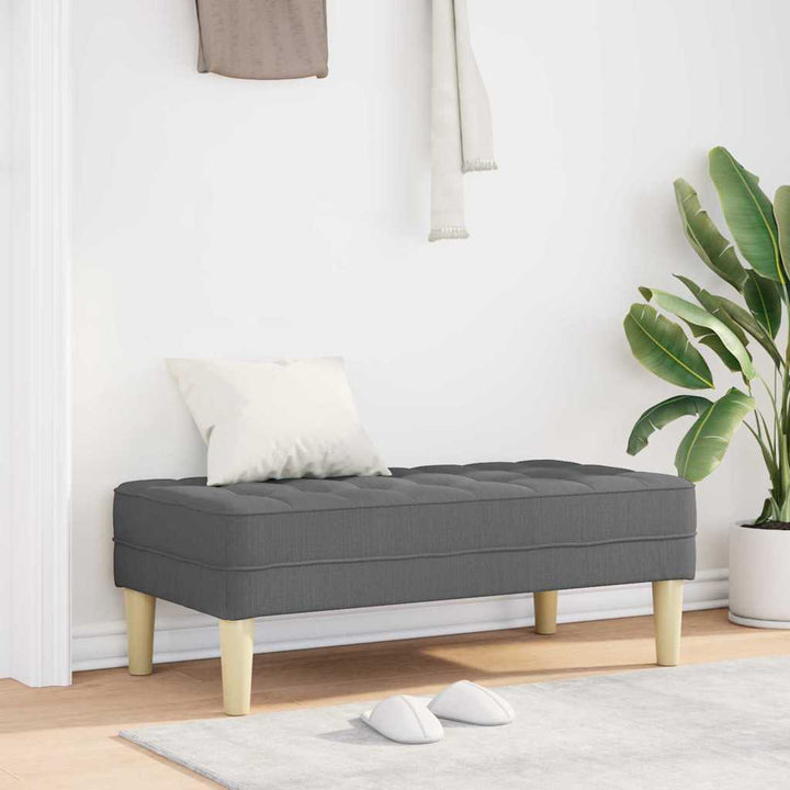 bænk Mørkegrå 113 x 57 x 39 cm Stof
