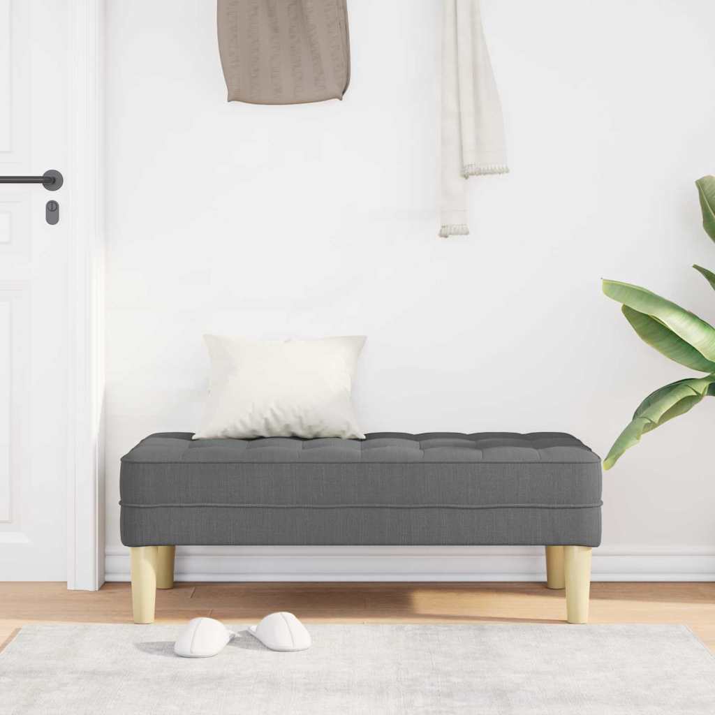 bænk Mørkegrå 113 x 57 x 39 cm Stof