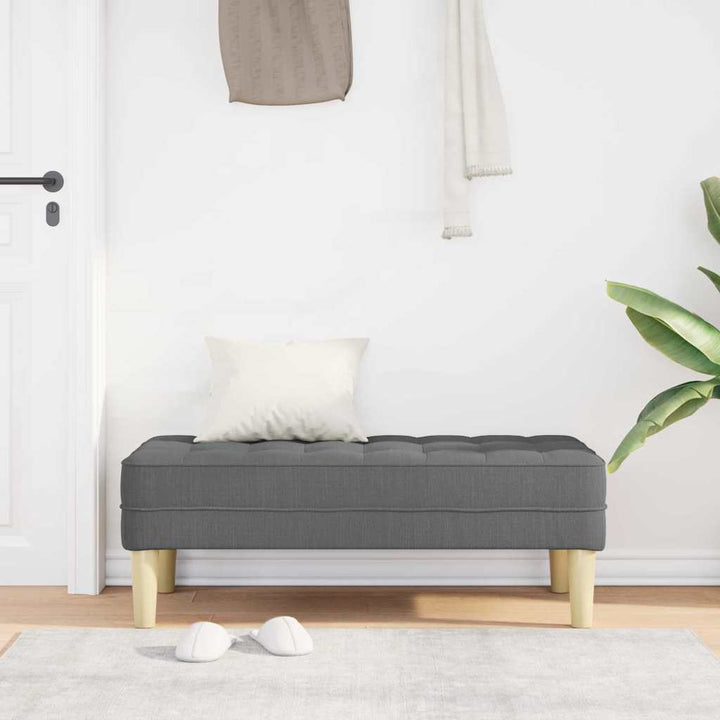 bænk Mørkegrå 113 x 57 x 39 cm Stof