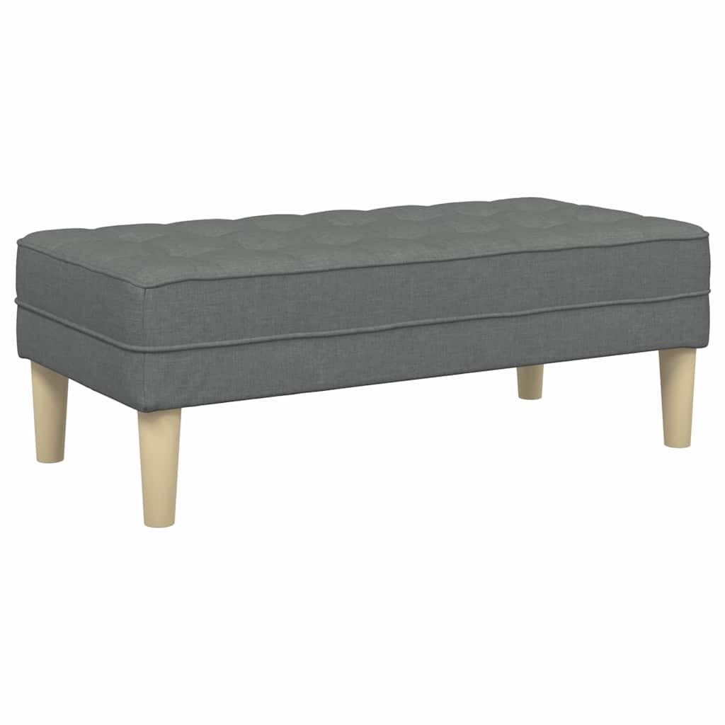 bænk Mørkegrå 113 x 57 x 39 cm Stof