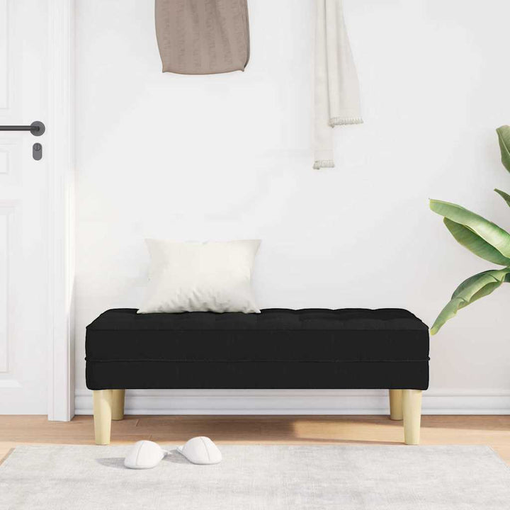 bænk Sort 113 x 57 x 39 cm Stof