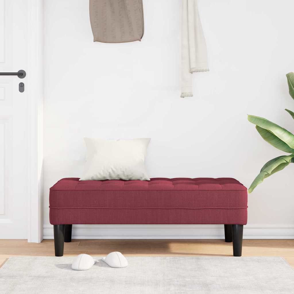 bænk Vinrød 113 x 57 x 39 cm Stof
