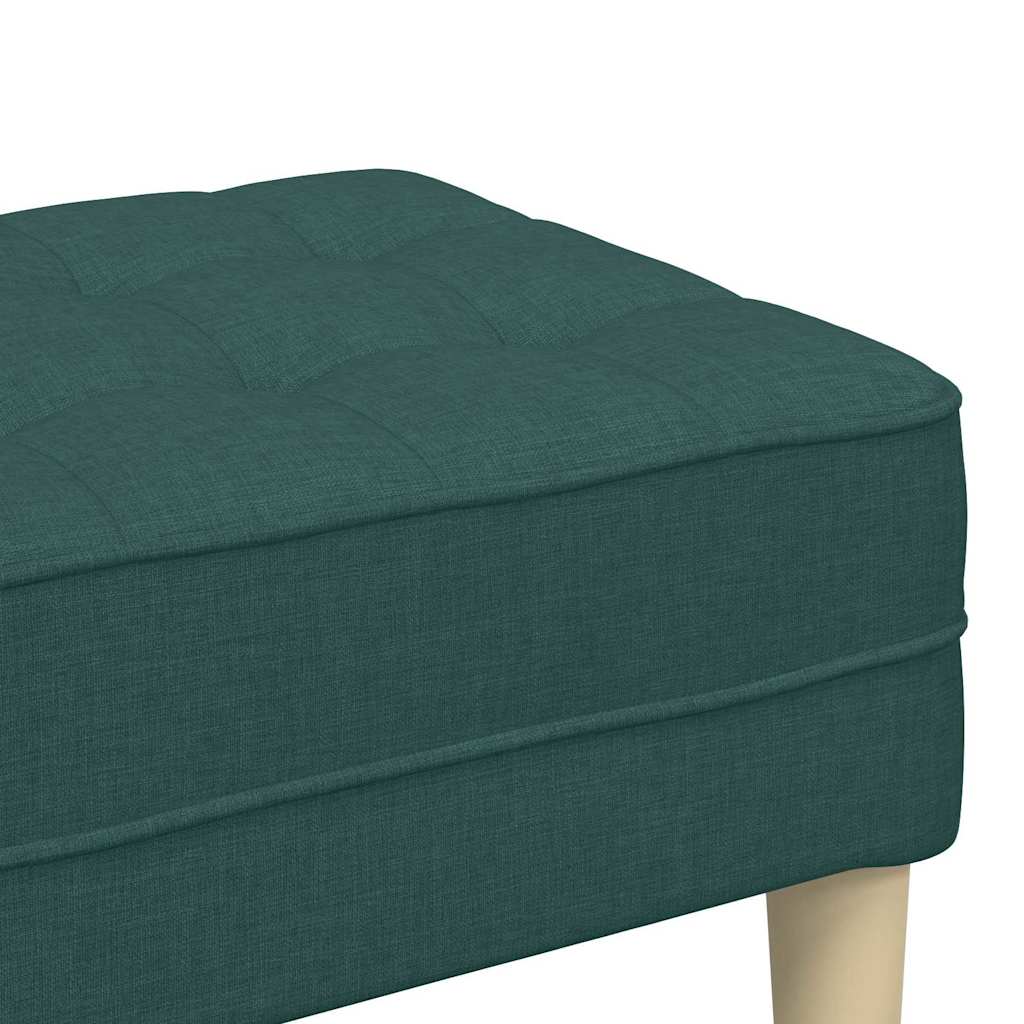 bænk Mørkegrøn 113 x 57 x 39 cm Stof
