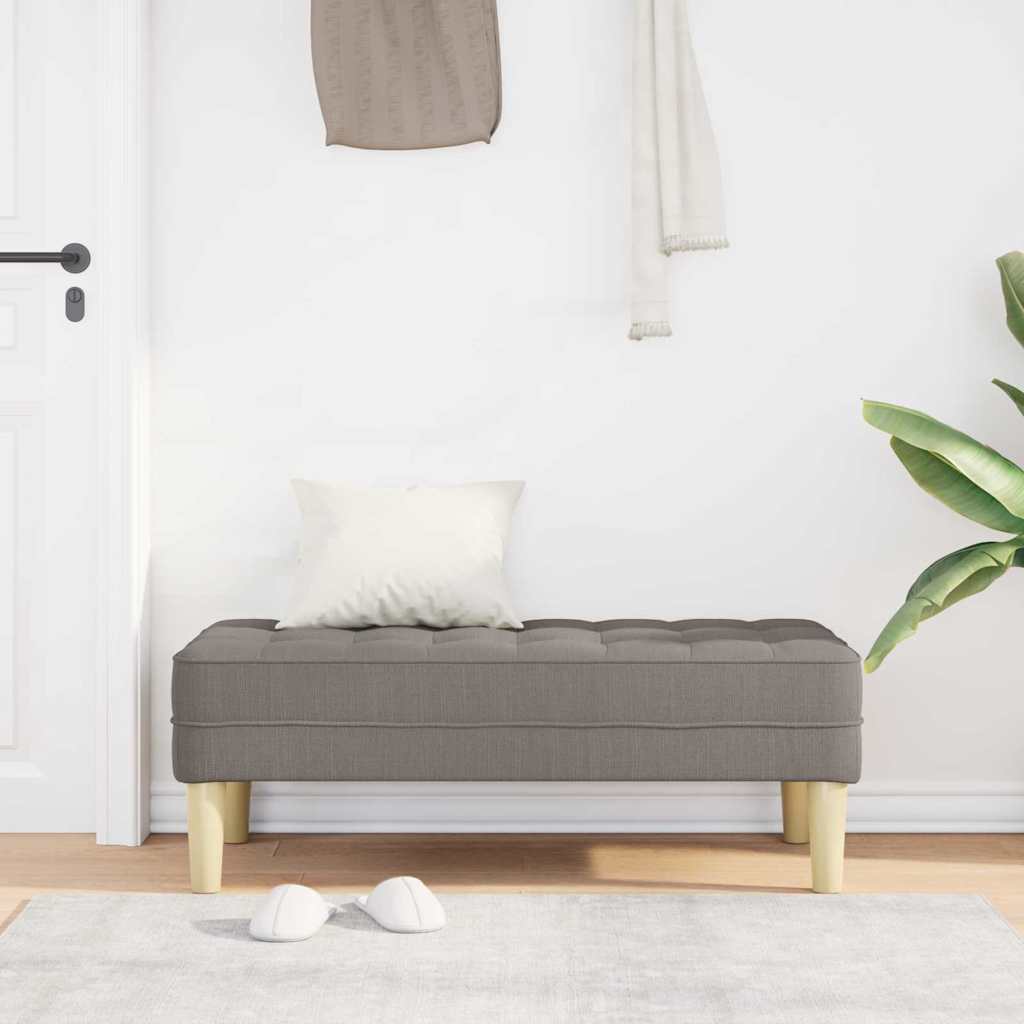 bænk Gråbrun 113 x 57 x 39 cm Stof