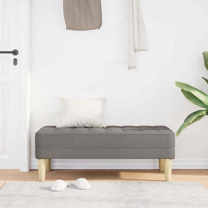 bænk Gråbrun 113 x 57 x 39 cm Stof