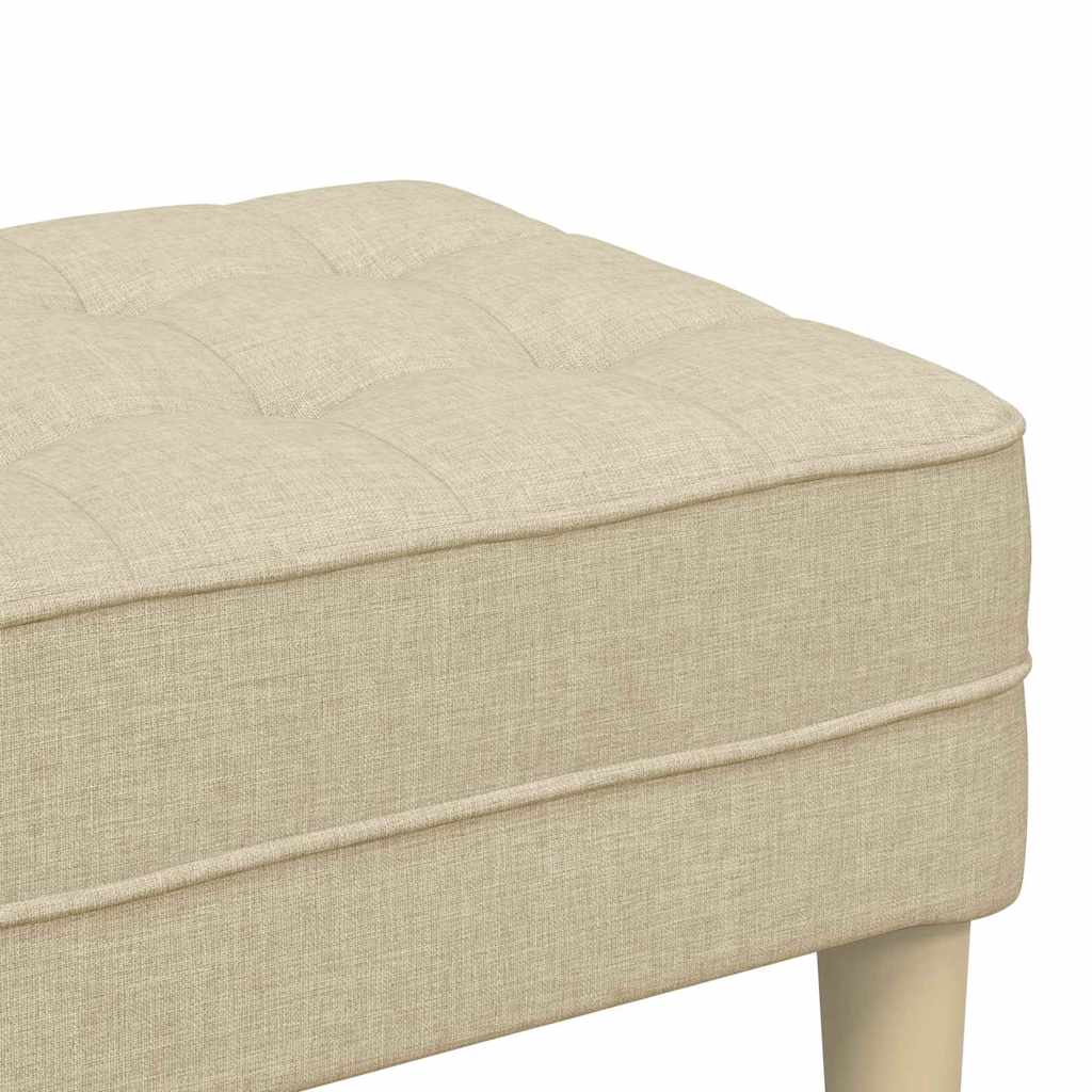 bænk Creme 113 x 57 x 39 cm Stof