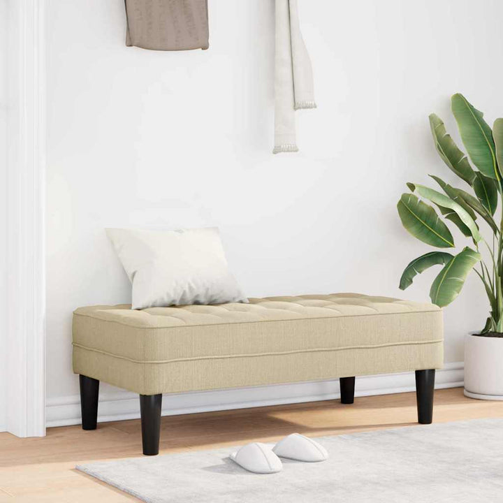 bænk Creme 113 x 57 x 39 cm Stof