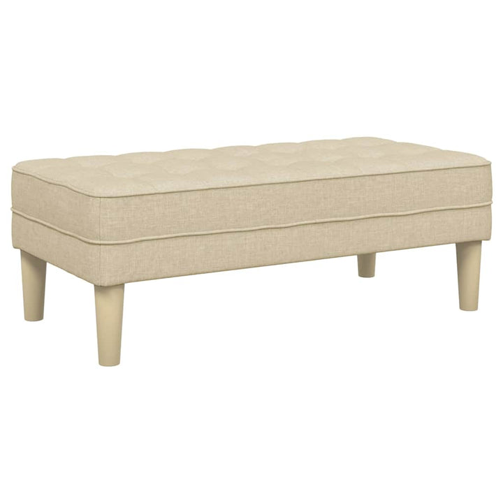 bænk Creme 113 x 57 x 39 cm Stof