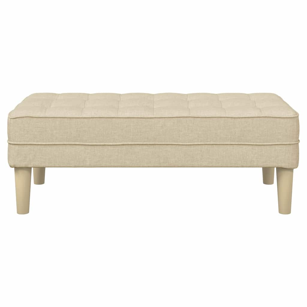 bænk Creme 113 x 57 x 39 cm Stof