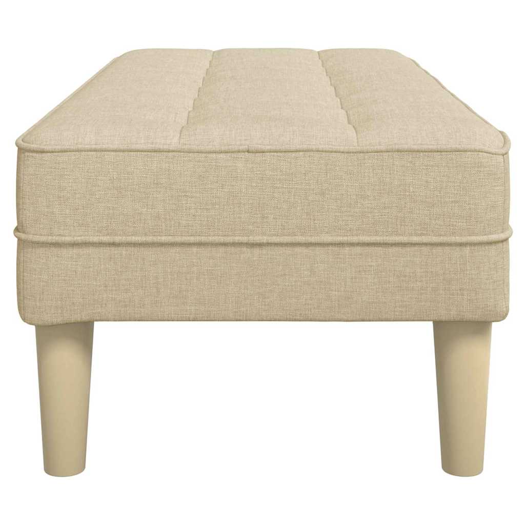 bænk Creme 113 x 57 x 39 cm Stof