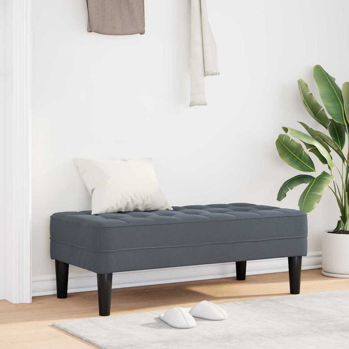 bænk Mørkegrå 113 x 57 x 39 cm Fløjl