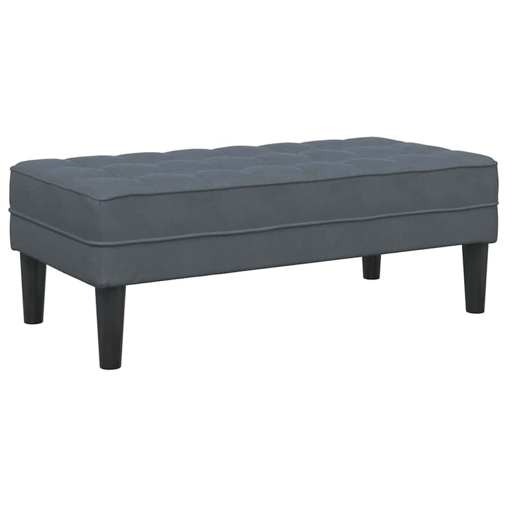 bænk Mørkegrå 113 x 57 x 39 cm Fløjl