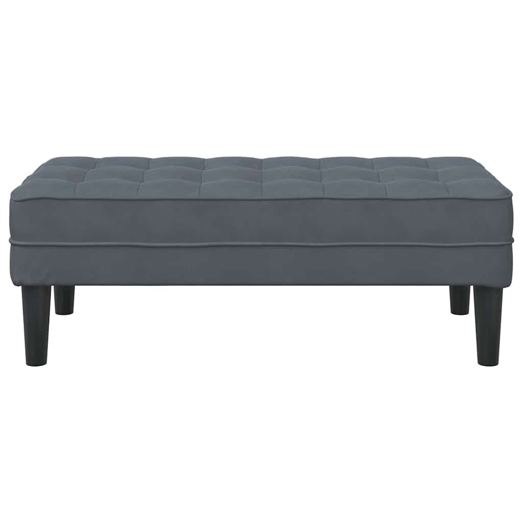 bænk Mørkegrå 113 x 57 x 39 cm Fløjl