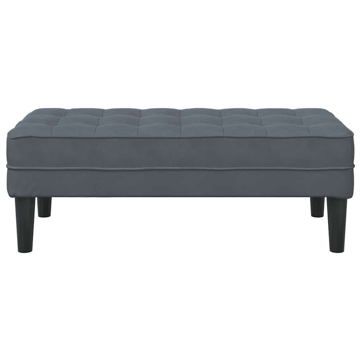 bænk Mørkegrå 113 x 57 x 39 cm Fløjl