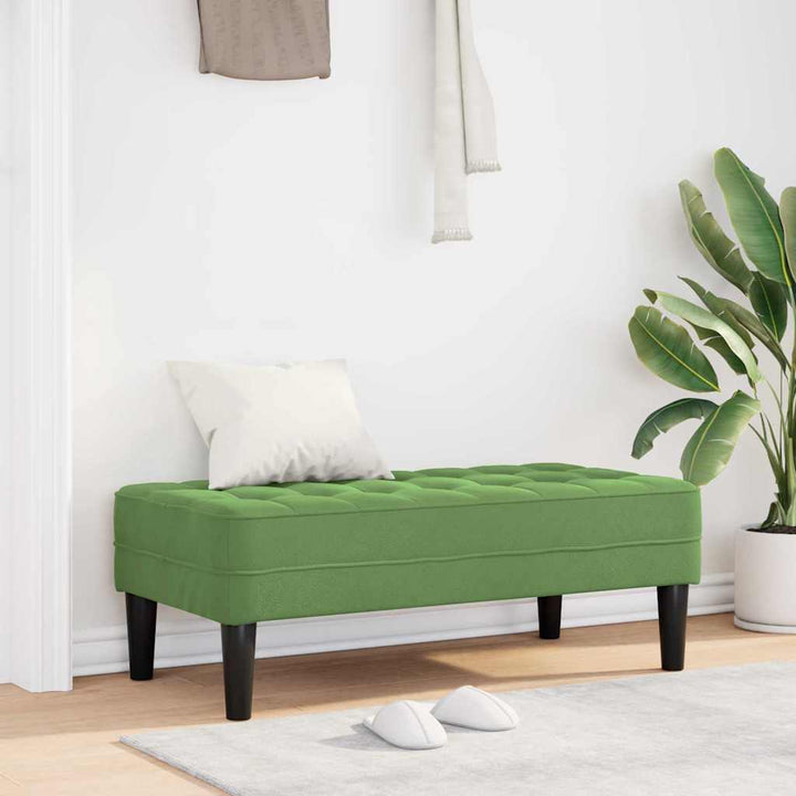 bænk Lysegrøn 113 x 57 x 39 cm Fløjl