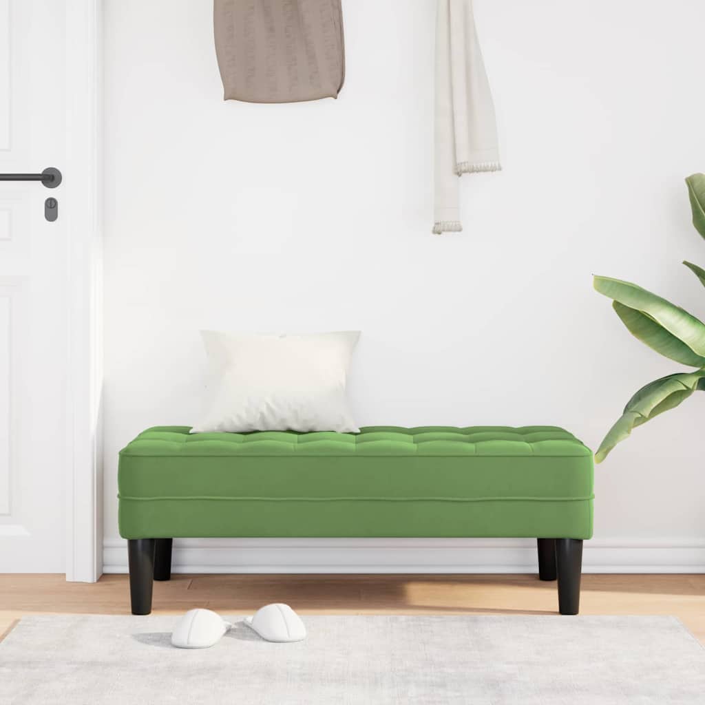 bænk Lysegrøn 113 x 57 x 39 cm Fløjl