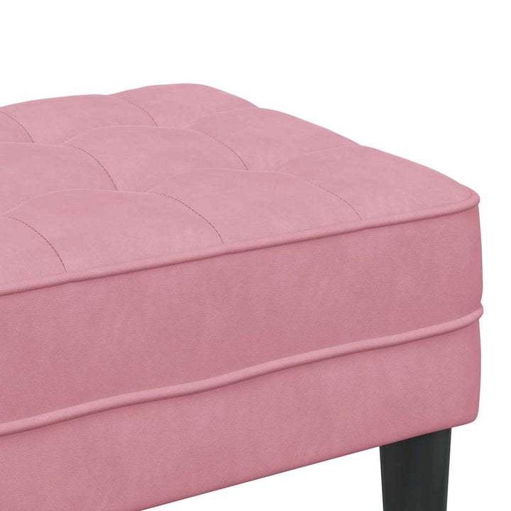 bænk Lyserød 113 x 57 x 39 cm Fløjl