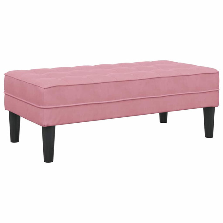 bænk Lyserød 113 x 57 x 39 cm Fløjl