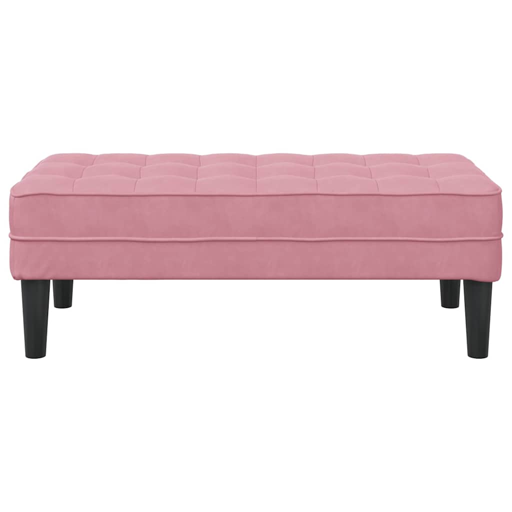 bænk Lyserød 113 x 57 x 39 cm Fløjl