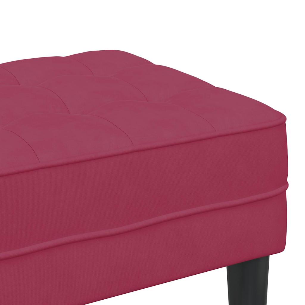 bænk Vinrød 113 x 57 x 39 cm Fløjl