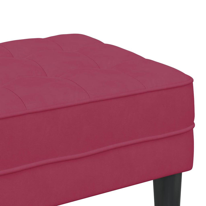 bænk Vinrød 113 x 57 x 39 cm Fløjl