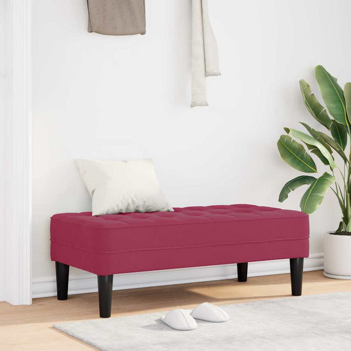 bænk Vinrød 113 x 57 x 39 cm Fløjl