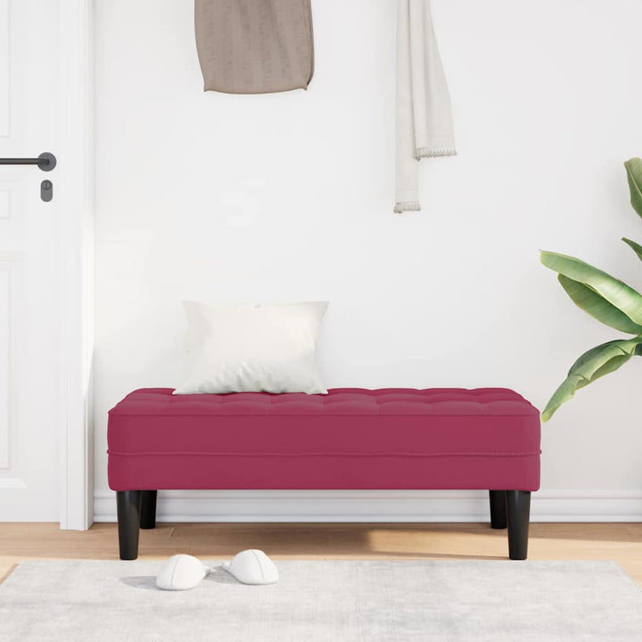 bænk Vinrød 113 x 57 x 39 cm Fløjl
