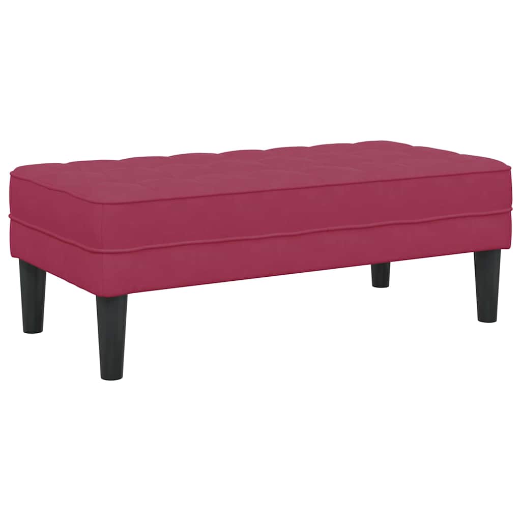 bænk Vinrød 113 x 57 x 39 cm Fløjl