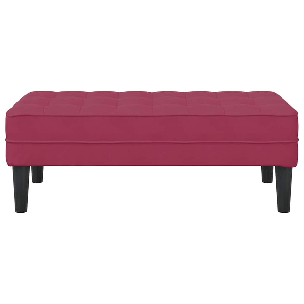 bænk Vinrød 113 x 57 x 39 cm Fløjl