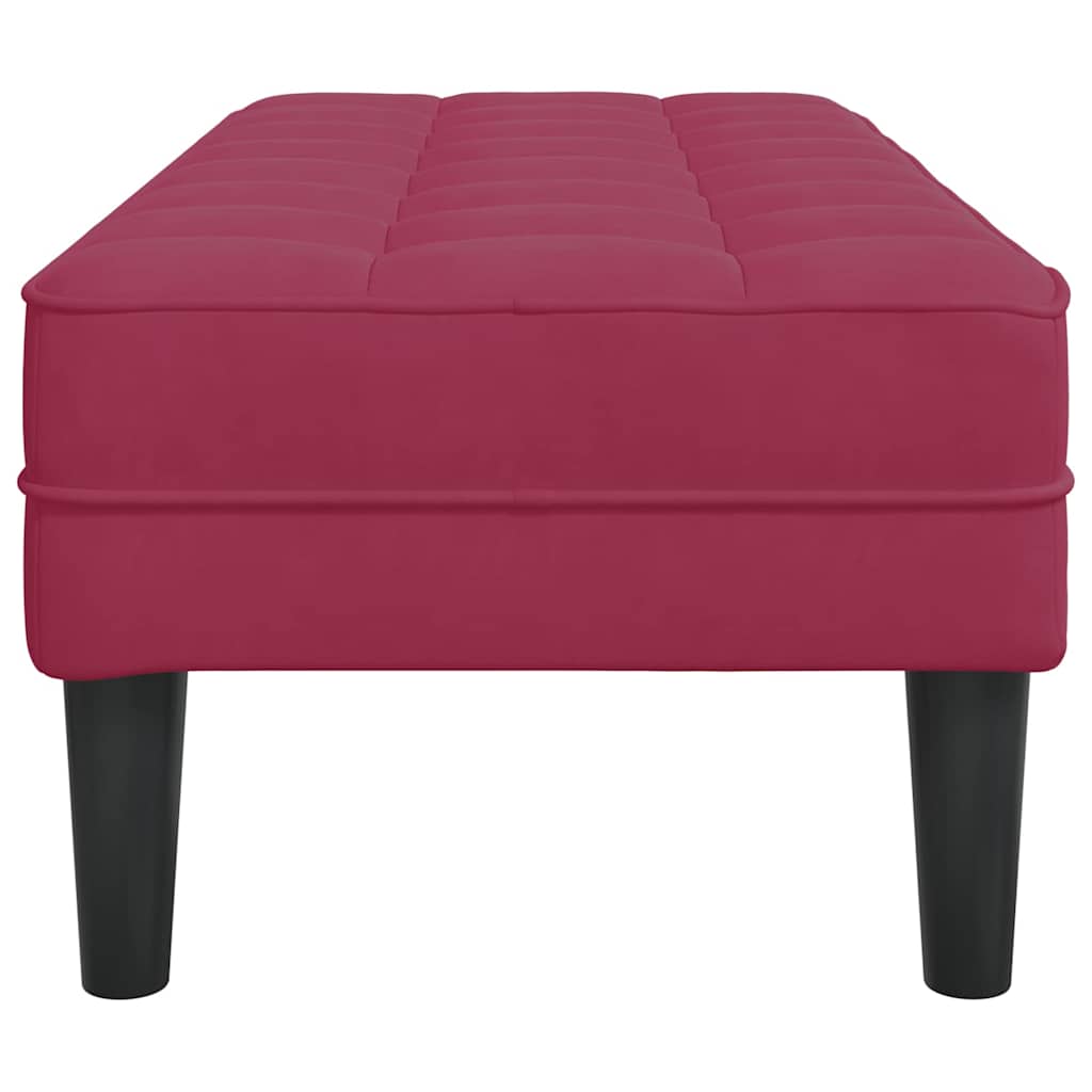 bænk Vinrød 113 x 57 x 39 cm Fløjl