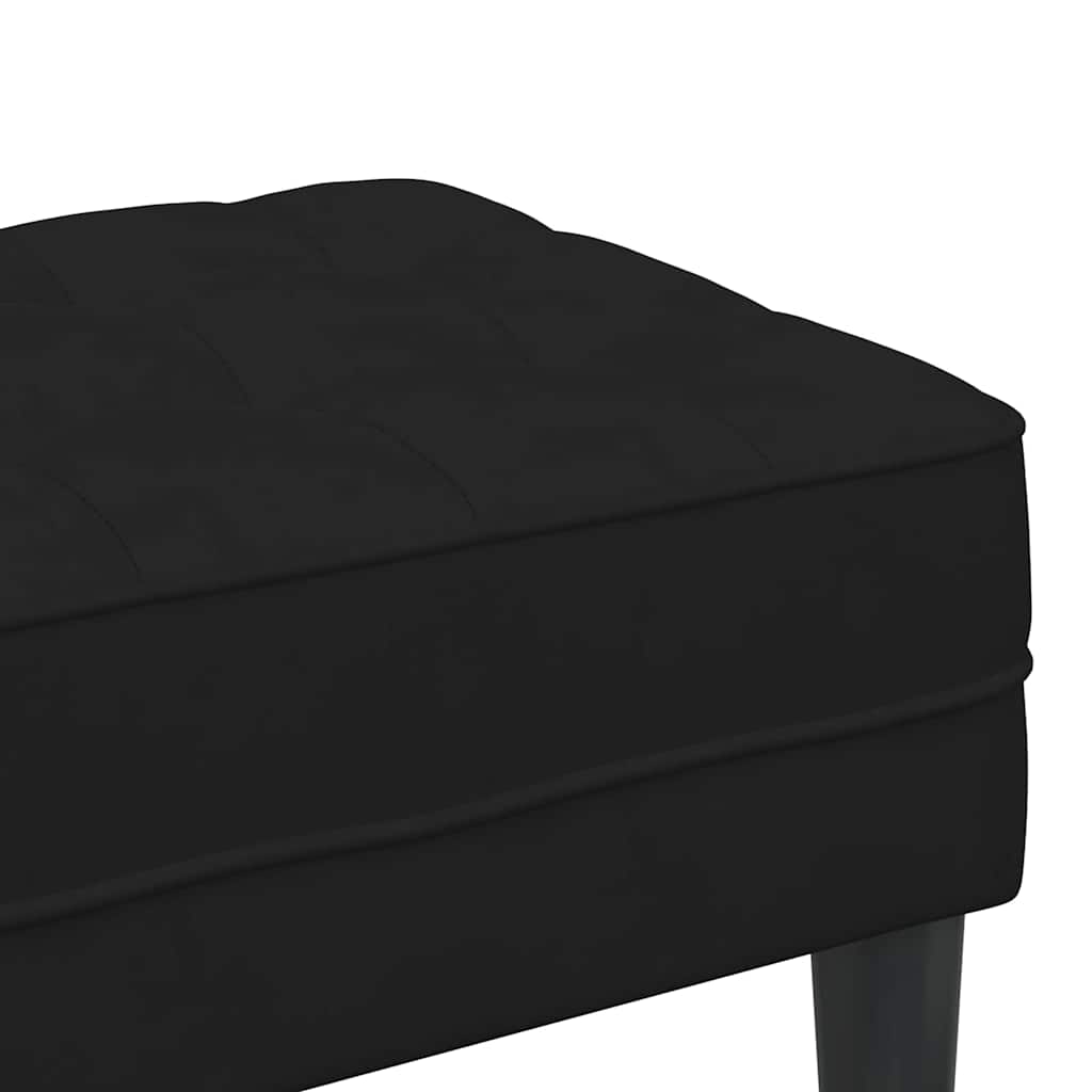 bænk Sort 113 x 57 x 39 cm Fløjl