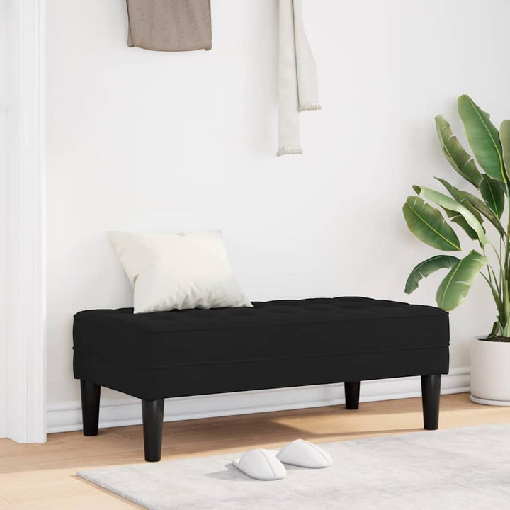 bænk Sort 113 x 57 x 39 cm Fløjl