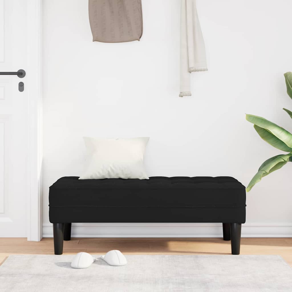 bænk Sort 113 x 57 x 39 cm Fløjl