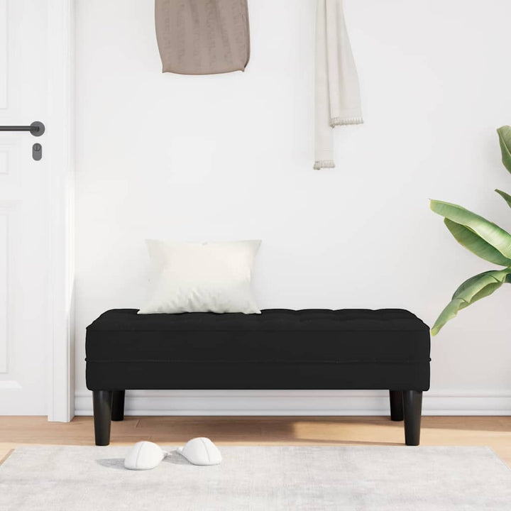 bænk Sort 113 x 57 x 39 cm Fløjl