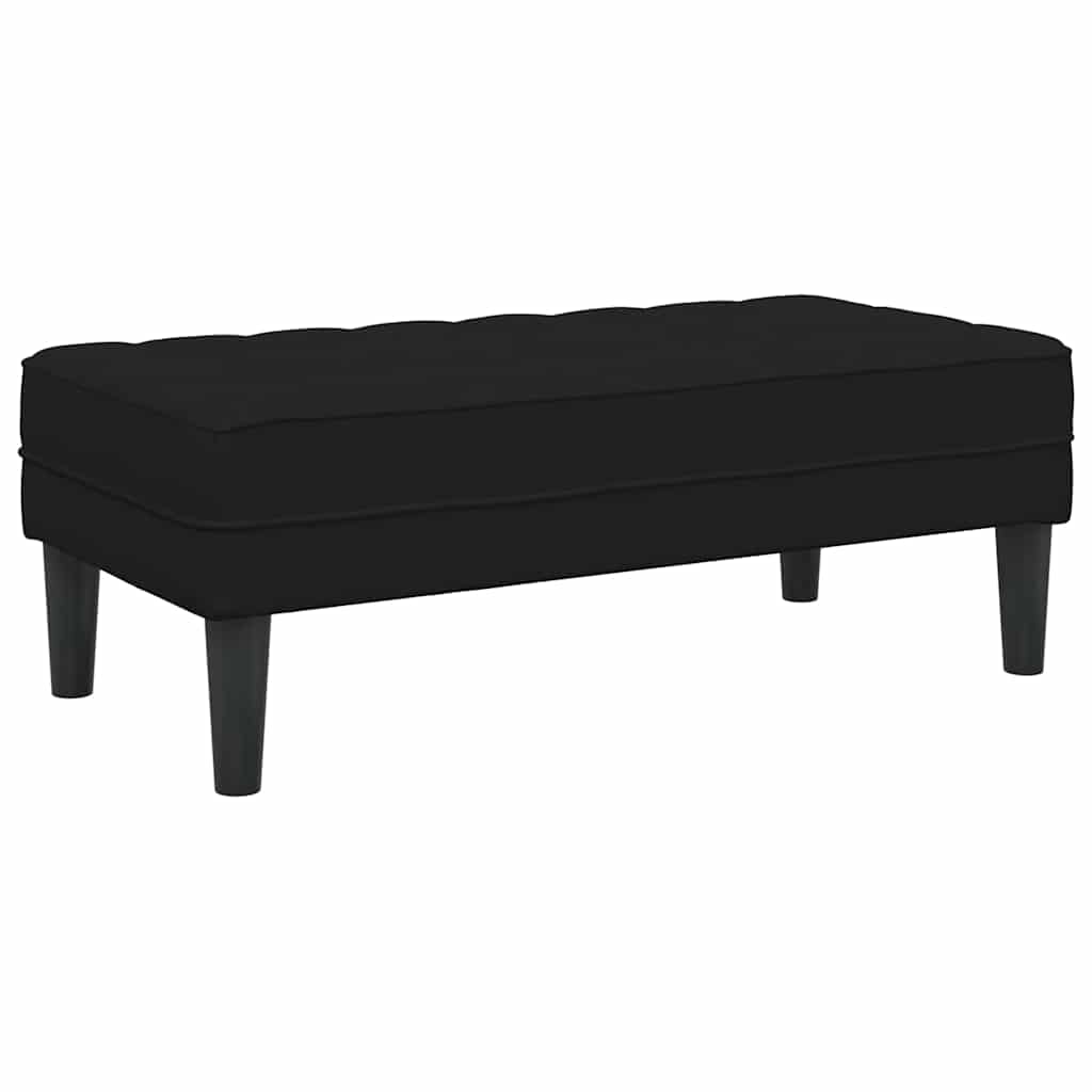 bænk Sort 113 x 57 x 39 cm Fløjl