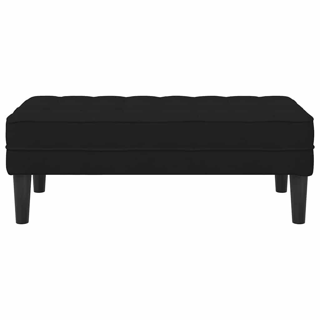 bænk Sort 113 x 57 x 39 cm Fløjl